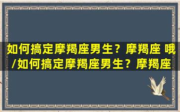 如何搞定摩羯座男生？摩羯座 哦/如何搞定摩羯座男生？摩羯座 哦-我的网站